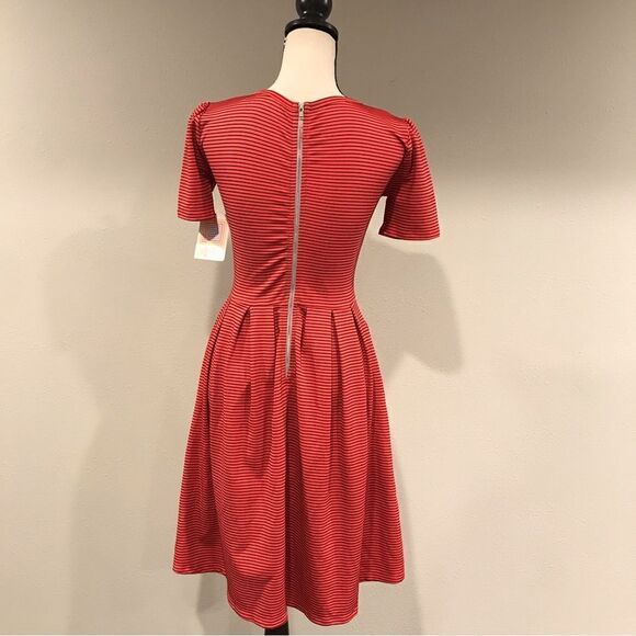 LuLaRoe striped short sleeve Amelia dress - Picture 7 of 12